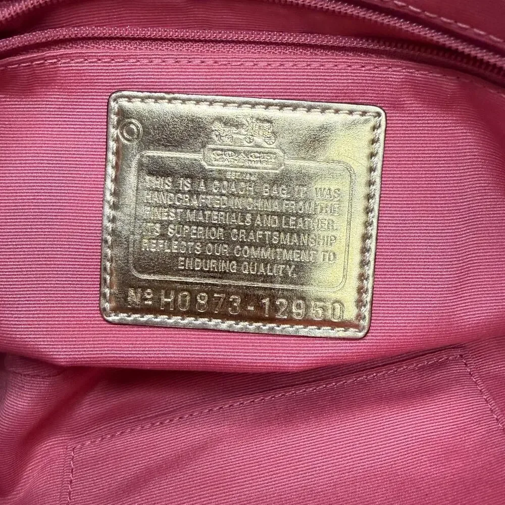 y2k Coach Madison Op Art Brown 12950 Small Hobo Handbag